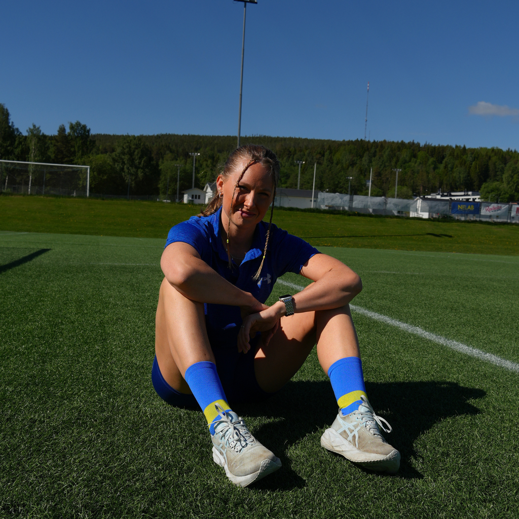 Sverigeinspirerade träningsstrumpor för fotboll, gym och löpning